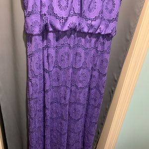 Purple sleeveless dress size 24. Only worn a few times.